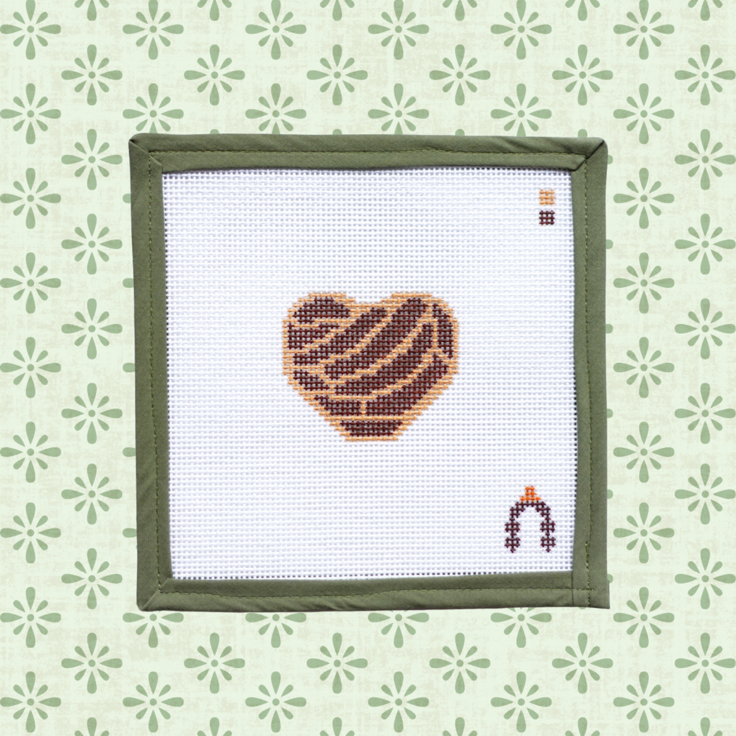 Chocolate Concha Heart