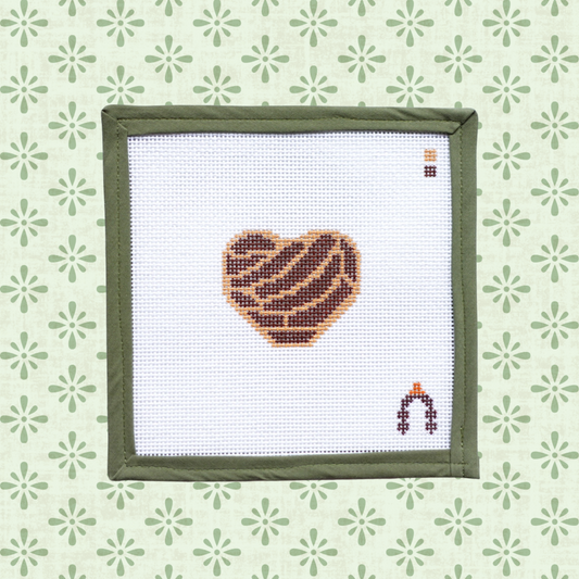 Chocolate Concha Heart